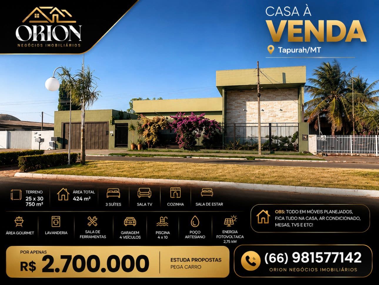 Casa a venda em Tapurah-MT