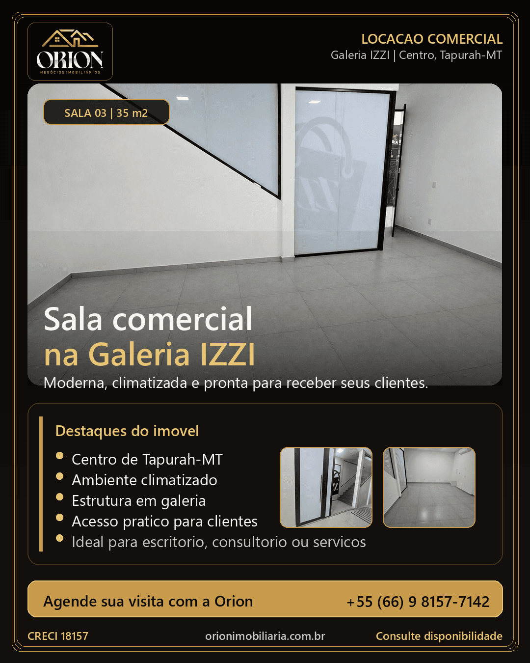Arte de divulgacao da Sala 03 na Galeria IZZI em Tapurah