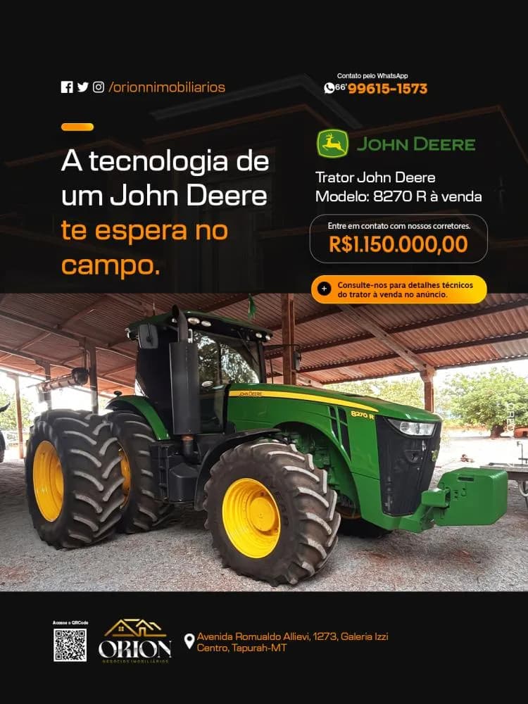 Trator John Deere 8270R