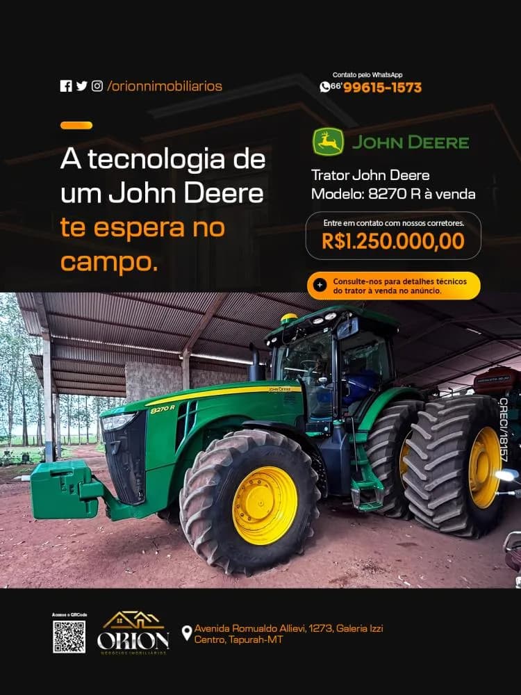 Trator John Deere 8270R