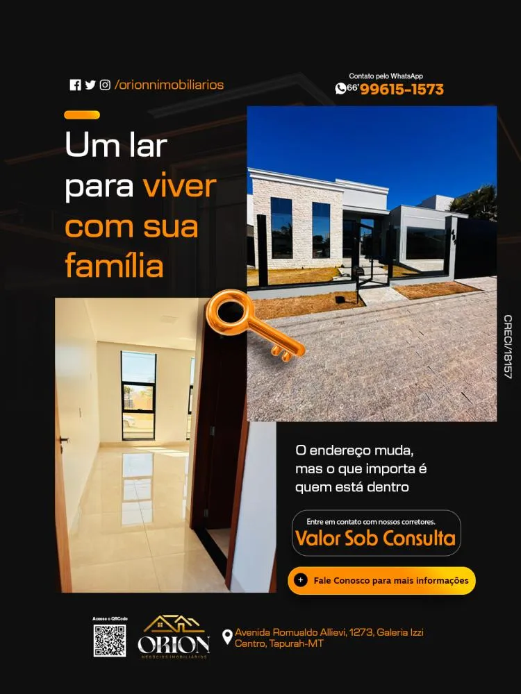 Casa a venda em Tapurah - valor sob consulta