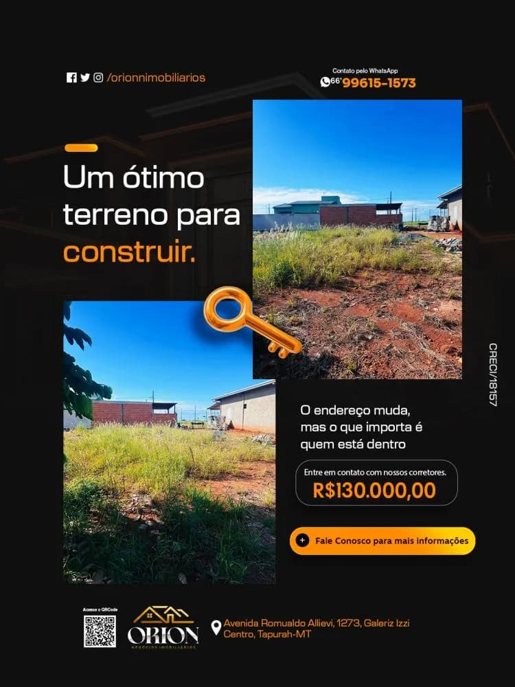 Terreno a venda em Tapurah