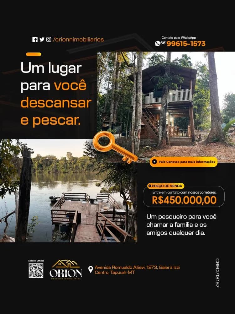 Pesqueiro a venda em Tapurah