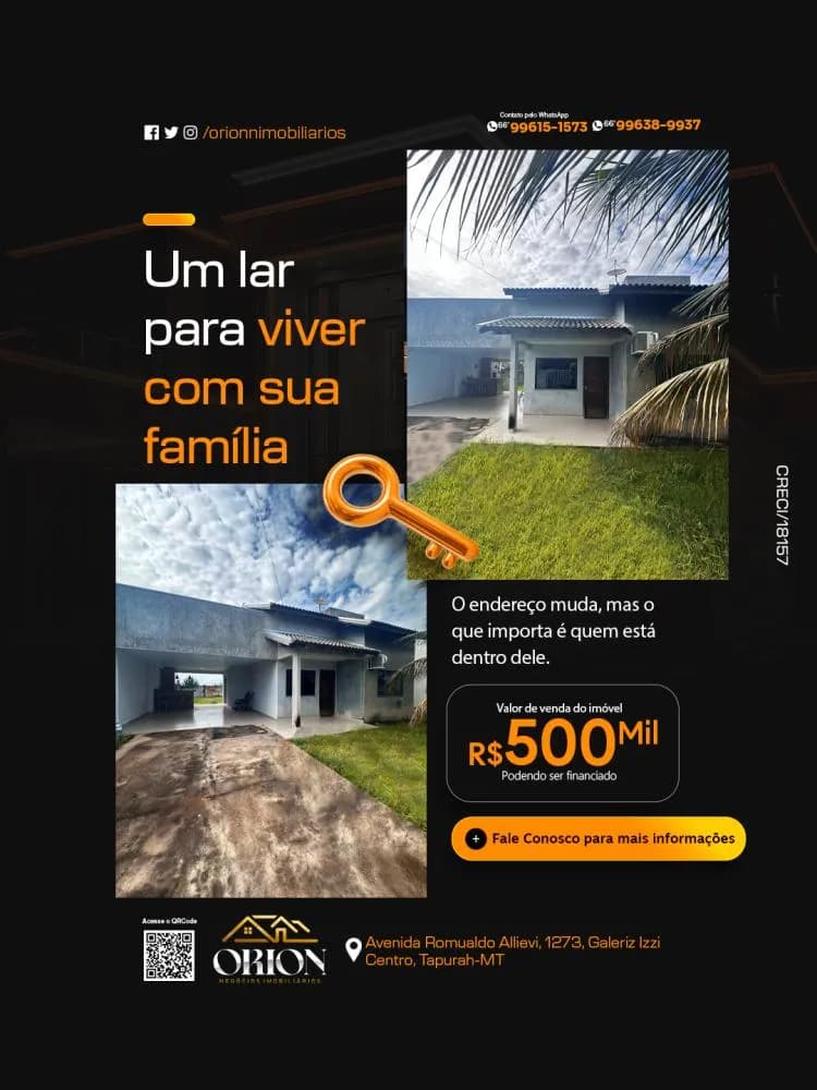Casa a venda em Tapurah